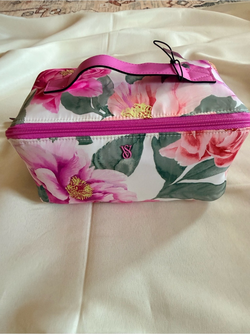 Victoria's Secret Pink Floral Cosmetic Train Case